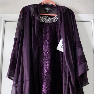 R&M Richards Collection Embellished Lace Sheath Dress & Jacket